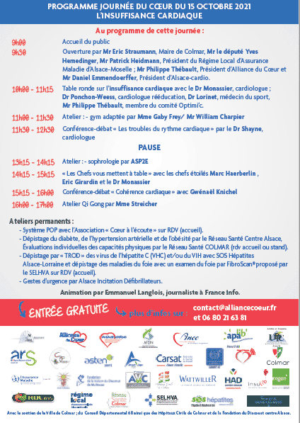 Programme de la Journée du coeur 2021 à Colmar 