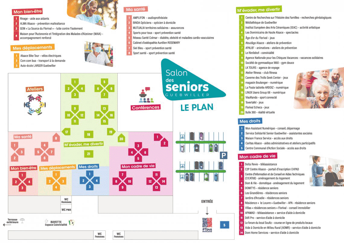 Plan du Salon des séniors 2021 à Guebwiller